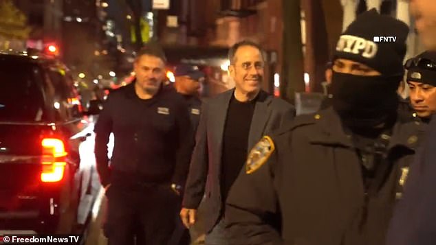 Jerry Seinfeld confronted a group of about 20 anti-Israel protesters while leaving the State of the World's Jews event at the 92nd Street Y on Manhattan's Upper East Side on Sunday night.