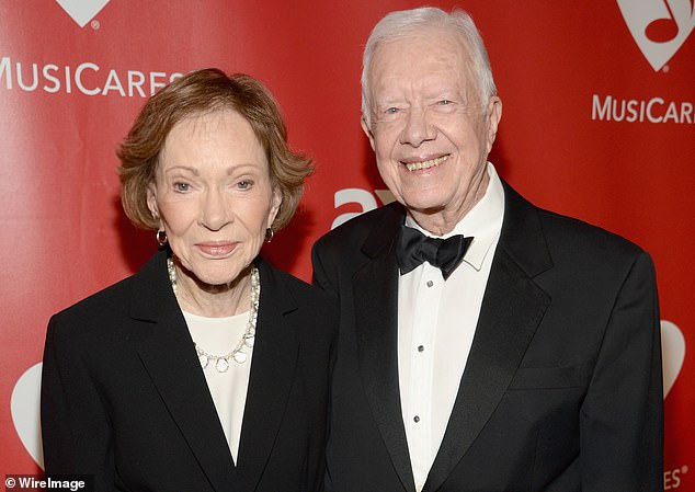 Former President Jimmy Carter and Rosalynn Carter are seen in 2015. Sunday marks one year since Jimmy Carter entered hospice care and gave up life-prolonging treatment.