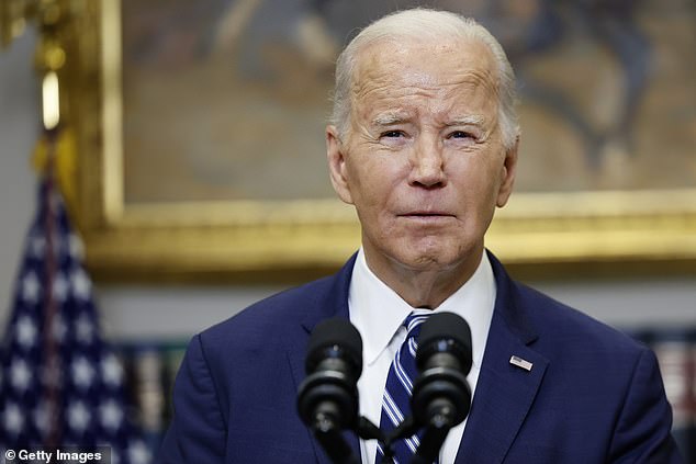 President Joe Biden took a long pause to collect his thoughts before insulting former President Donald Trump from the Roosevelt Room on Friday.  Trump said he had told a NATO ally to pay because 