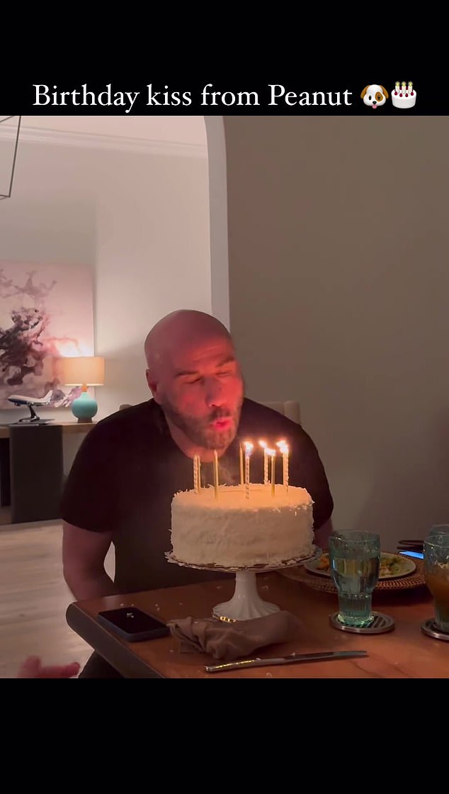 John Travolta turned 70 on Sunday and shared some of the festivities on his Instagram Stories.  He was shown at the head of a table blowing out the candles on his cake while his family cheered him on.