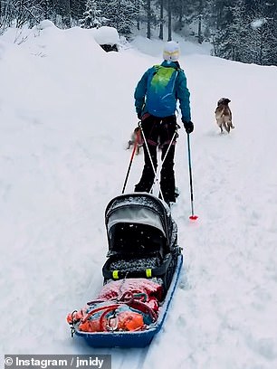 On Instagram, the 36-year-old father of one, who announced the birth of his firstborn in October 2023, posted a clip from his recent ski vacation.