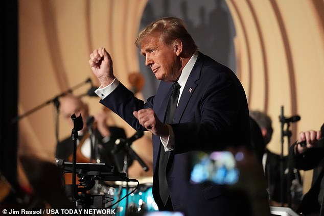 Donald Trump spoke at the fourth annual Trumpettes USA show on Saturday called 