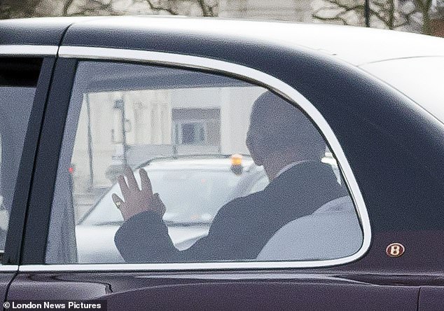 King Charles was seen greeting the public as he arrived at Clarence House on Tuesday afternoon.