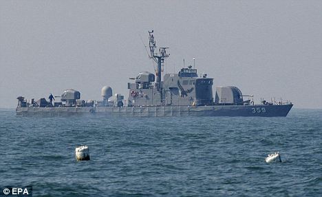 A South Korean Navy coastal defense ship patrols off the country's northern coast (file image).