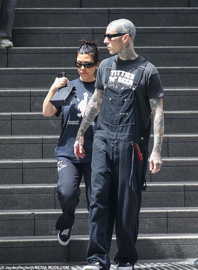 Kourtney Kardashian and her husband Travis Barker are currently having the time of their lives in Australia as he tours the country with his band Blink-182.
