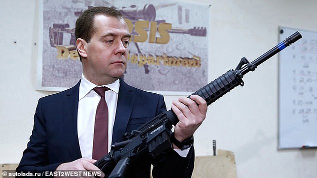 Dmitry Medvedev (pictured), a close ally of Putin who was president from 2008 to 2012, said that if a military defeat led to a return to the borders of 1991, when the Soviet Union collapsed, Moscow would unleash Armageddon.