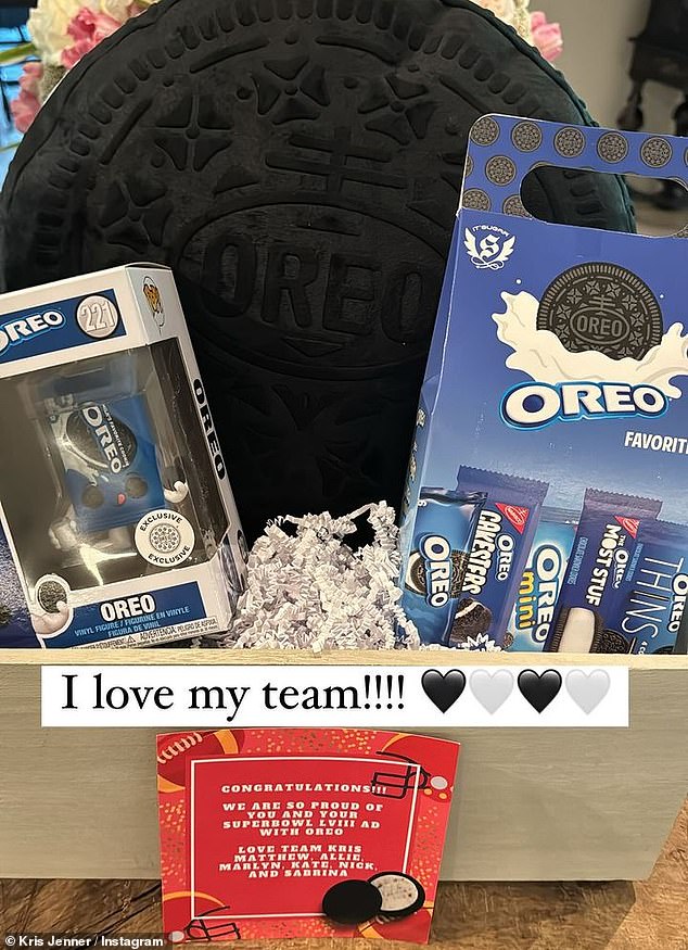 Kris has been keeping busy and recently starred in an Oreo commercial at the Super Bowl earlier this month.