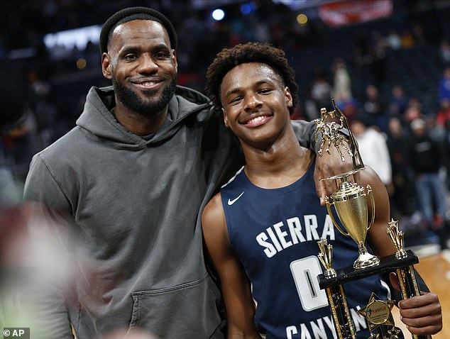 LeBron James has previously said that he wants to play with his son Bronny James.
