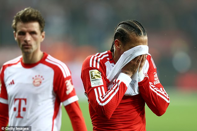 Sané and his Bayern Munich teammates were furious as they suffered a disappointing defeat.
