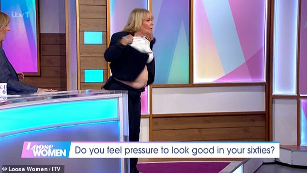 Linda Robson left ITV viewers in shock during Monday's Loose Women show as she showed off her bra live on the show and boasted about her 'amazing' body.