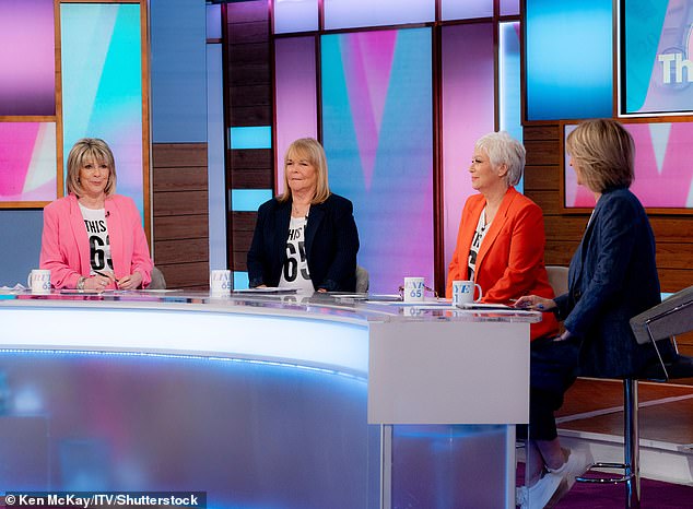 The actress was joined by Ruth Langsford, Denise Welch and Kaye Adams to celebrate women in their 60s.