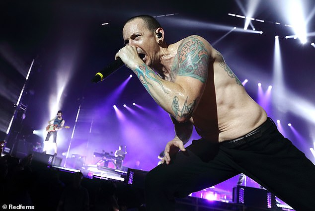 The late singer Chester Bennington appears on lead vocals on the unreleased song Friendly Fire that was released Friday, ahead of Linkin Park's greatest hits album Papercuts;  seen in 2017