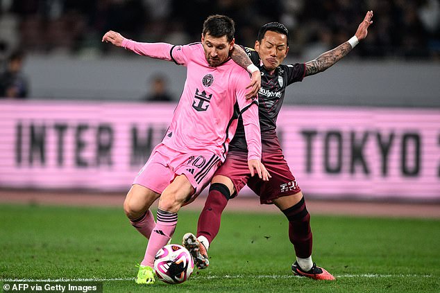 Messi participated in the second half of Inter Miami's match in Tokyo on Wednesday.