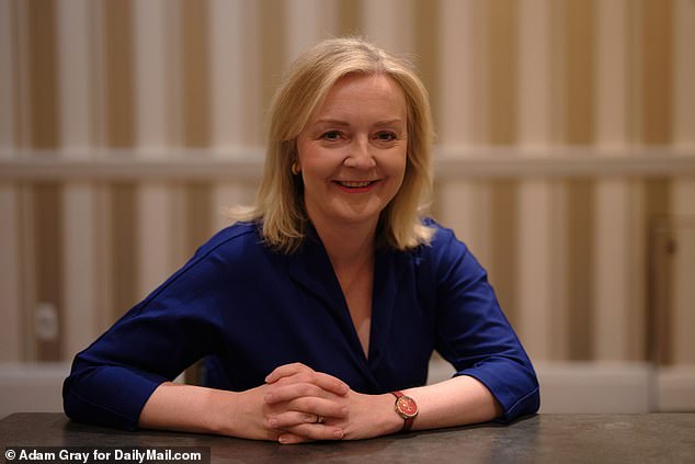 Former British Prime Minister Liz Truss spoke to DailyMail.com during the Conservative Political Action Conference (CPAC) at National Harbor in Maryland.