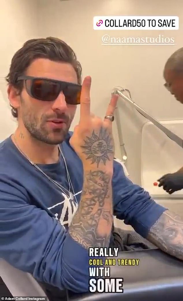 Adam Collard got a tattoo of his ex-girlfriend's initials and had ink removed from his ring finger, after calling his girlfriend Laura Woods 'The One'.