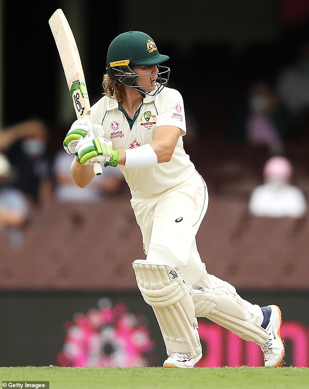 Will Pucovski has overcome his most recent concussion and has been called up to Victoria's Sheffield Shield squad for a crucial clash with NSW (pictured representing Australia in 2021)