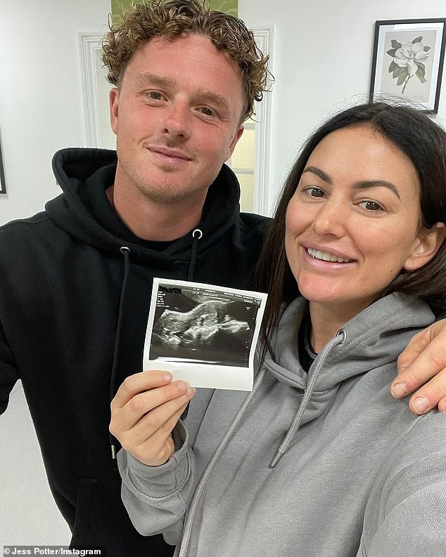 Married At First star Jess O'Connor, known as Jess Potter, has set up a GoFundMe page to raise £10,000 for her next round of IVF (pictured with boyfriend TJ O'Reilly)