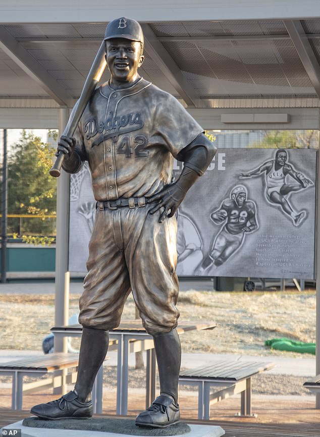 A 45-year-old man has been charged with the theft of the Jackie Robinson statue in Kansas