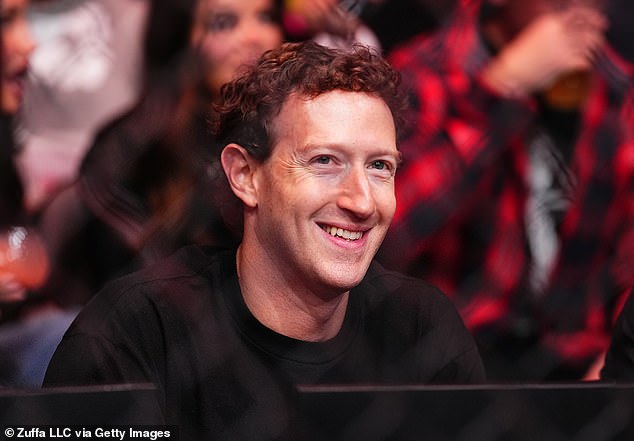 Zuckerberg surprised fans by appearing at the UFC event in California on Saturday night.
