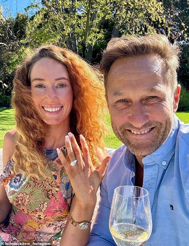 Married At First Sight star Belinda Vickers has announced her engagement to her 'boundary violator' boyfriend Hayden Burbank.  Both in the photo
