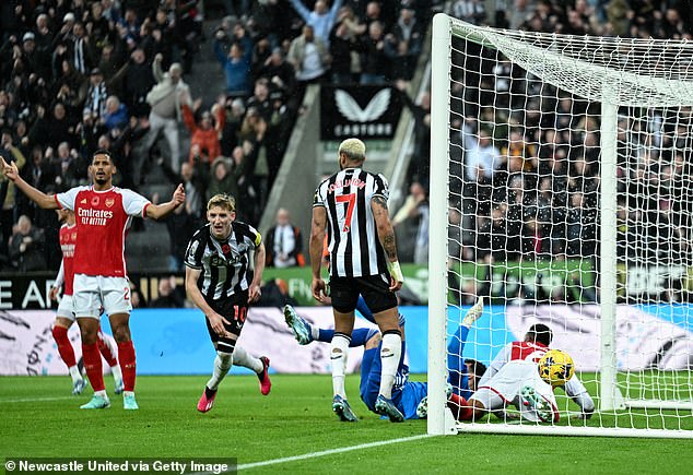 Anthony Gordon's winning goal for Newcastle in November proved highly controversial