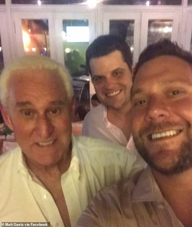 In July 2021, Gaetz, Greenberg, and Roger Stone were captured in a selfie together in Miami, which they shared on social media.
