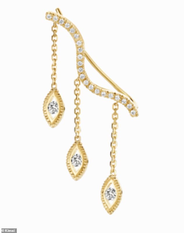 Kimai's Felicity earring features 26 lab-grown diamonds, totaling 0.24 carats, and sells for £995 each.