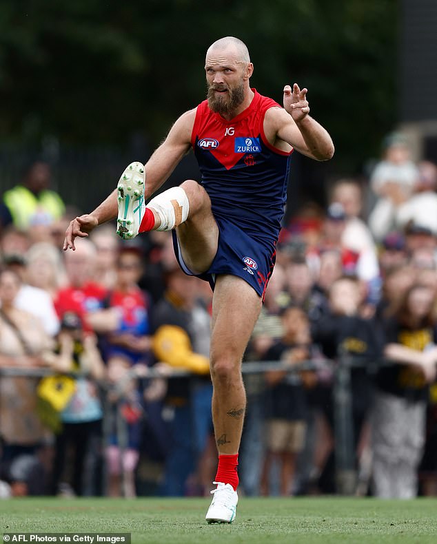 Gawn (pictured playing for Melbourne on Sunday) is convinced the Demons do not have a drug culture problem despite sensational allegations leveled at teammate Joel Smith.