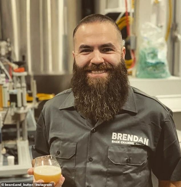 Brendan Babcock, an employee at Back Channel Brewing Company in Spring Lake, Minnesota, was shocked when beer exploded from a brewery container.