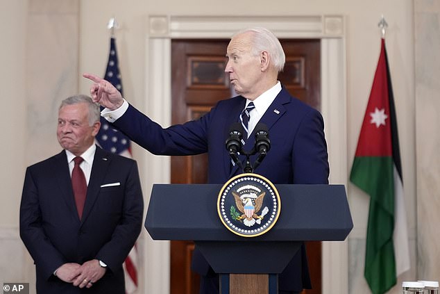 Biden delivered remarks reiterating his desire for peace in Israel on Tuesday.