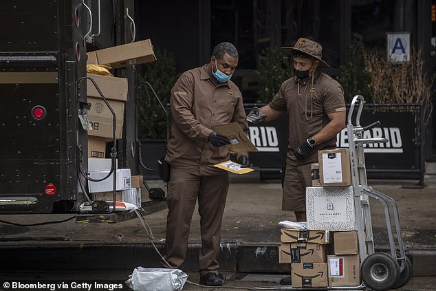Among the 15 companies most frequently listed in campaign finance records, workers at heavily unionized UPS were the most likely to donate to Donald Trump (file photo)