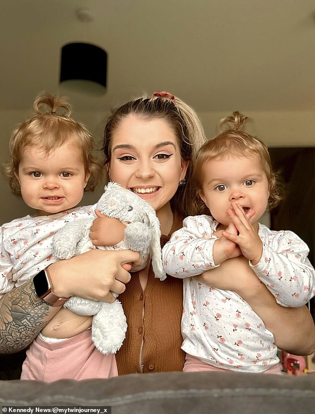 Holly Kinsey is mother to Sienna and Willow (pictured together), who play baby Jasmine in the Netflix series One Day.