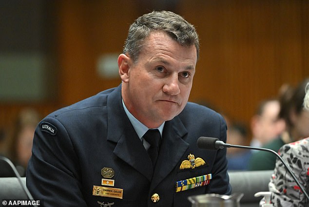 Air Marshal Darren Goldie (pictured) was recalled to Defense in November to deal with the matter and was in turn forced to abdicate from his role after just four months.