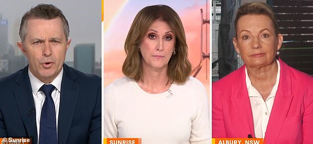 Nat Barr was forced to intervene during a heated debate between Labor MP Jason Clare and deputy opposition leader Sussan Ley in Sunrise ahead of the upcoming Dunkley by-election.