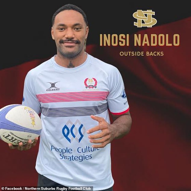 Inosi, 23, played as a winger for Montpellier in France before returning to Australia to live with his brother when he signed for Norths Rugby at nearby North Sydney Oval.