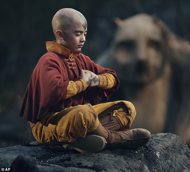 The remake stars Gordon Cormier (pictured) as 12-year-old Aang, the current Avatar and last survivor of his race, as he learns to master his mythical powers to control the four elements.