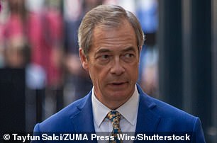 Backlash: Last year Coutts dumped former Brexit Party and UK leader Nigel Farage (pictured)