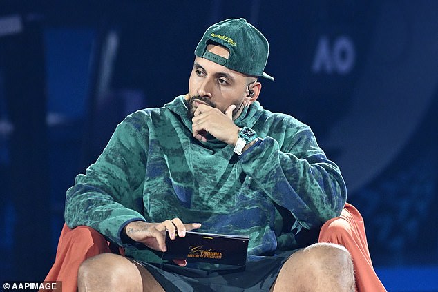 Kyrgios has upset his followers by aligning himself with controversial influencer Andrew Tate