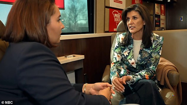 Nikki Haley, in an interview with NBC News (above), sided with an Alabama Supreme Court ruling that declared frozen embryos conceived through IVF to be children under state law.