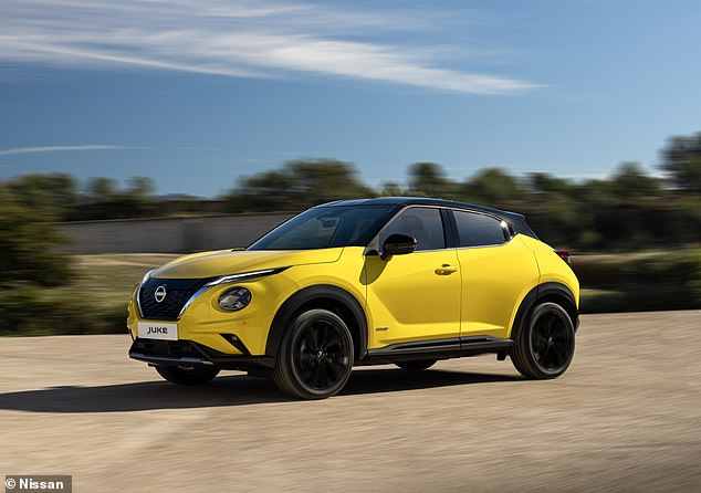 Juke facelift: This is the facelifted version of Nissan's crossover, which was the eighth best-selling new car in Britain last year.