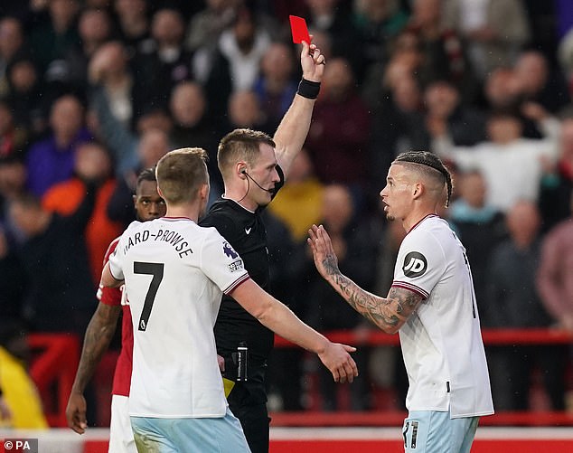 Kalvin Phillips was sent off after two avoidable yellow cards in four minutes of the second half