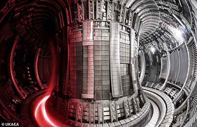 The Joint European Torus (JET, pictured) was built on an industrial estate outside Oxford in 1978 and has now achieved a new world record by releasing a total of 69 megajoules of energy.