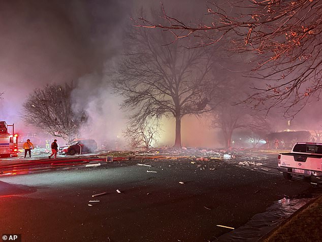 Emergency crews responded to a gas leak call in Sterling, Virginia, around 7:30 p.m. When firefighters entered the residence and investigated, the house unexpectedly exploded.