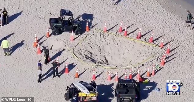 A girl who died after becoming trapped in a sand hole she was digging on the beach was vacationing in Florida with her family from Indiana.
