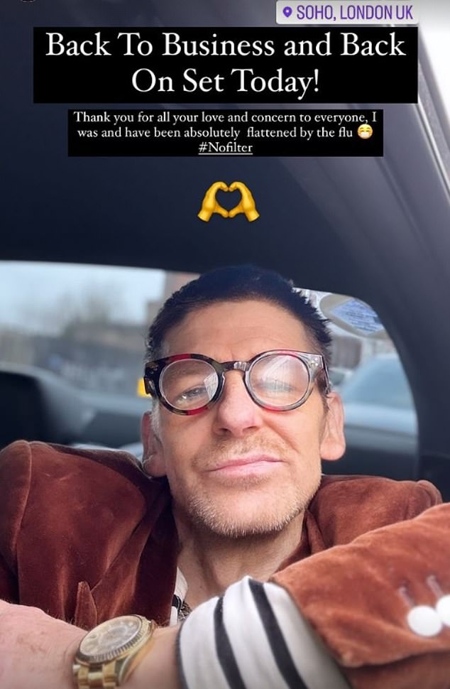 Peaky Blinders star Paul Anderson took to Instagram on Tuesday to address fans' concerns about his appearance after he was photographed looking very different to his usual self - he said he's been suffering from the flu.