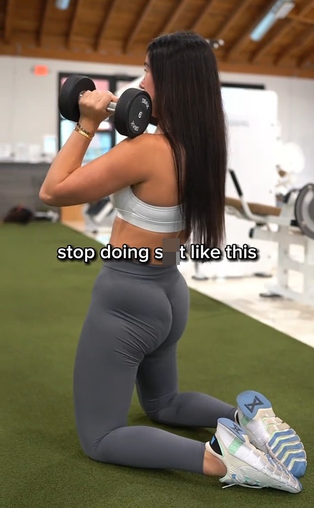 Katie Neeson, a personal trainer in Los Angeles, revealed that bribes and other nudges may not tone your butt.  'Stop doing things like that to make your glutes grow.  It's not doing shit,' she said in a TikTok video, which has more than 3.6 million views.