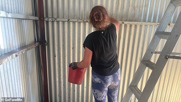 A Perth mum (pictured) is renovating an old barn after giving up on finding a rental place