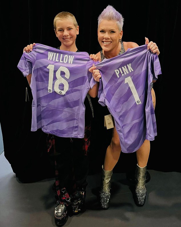 Pink inspired her daughter Willow, 12, to change her look and opt for a bold haircut this week.
