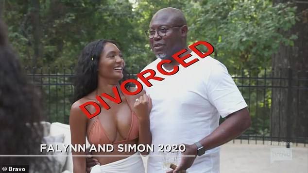 Simon made his debut on RHOA at the end of season 13, introduced as Falynn Pina's husband. The couple broke up at the end of the season.