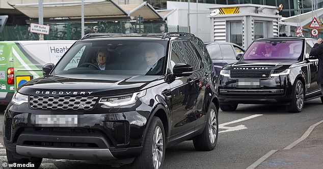 Prince Harry arrives at Heathrow Airport earlier this week after flying from California.